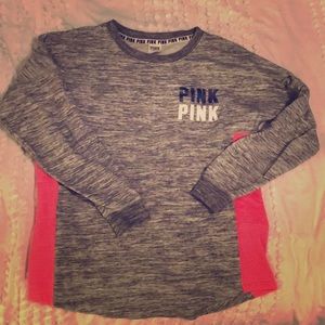 Pink Heather Gray Women’s Sweatshirt sz small